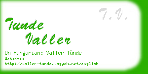 tunde valler business card
